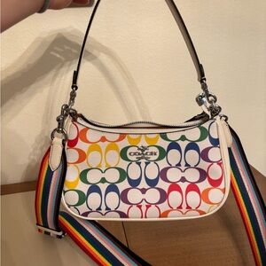 Coach Teri Rainbow Signature Shoulder Bag